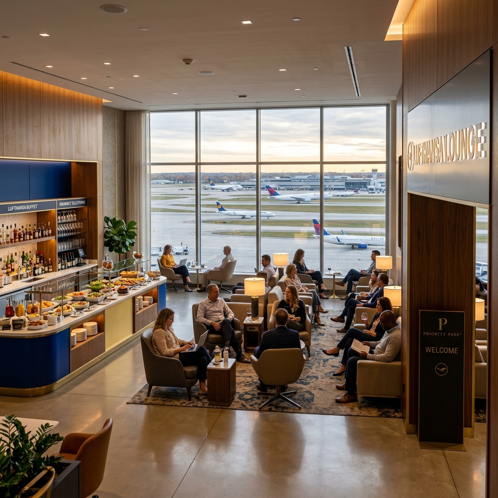 lufthansa lounge dtw review