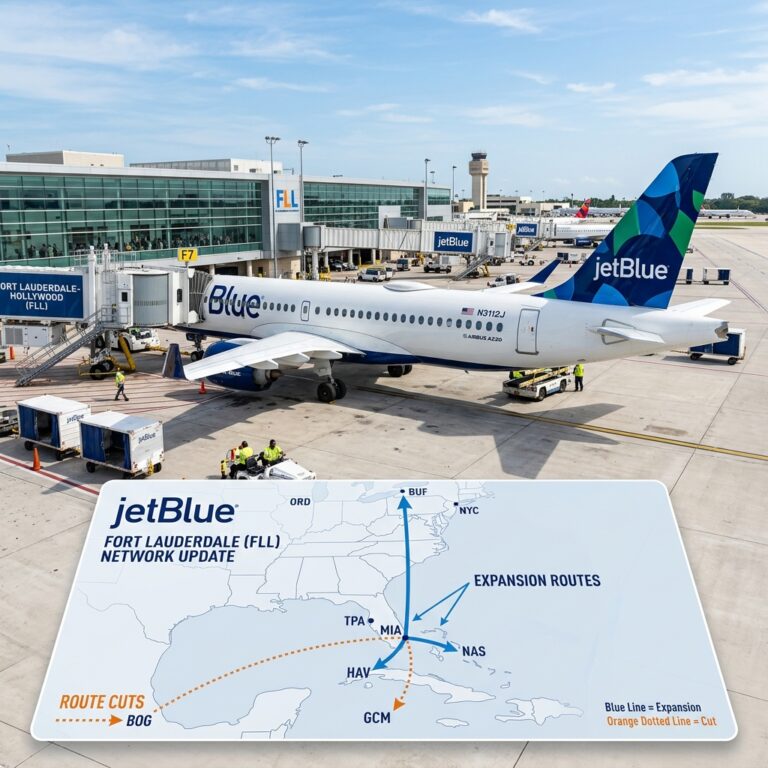 JetBlue Cuts Routes Fort Lauderdale