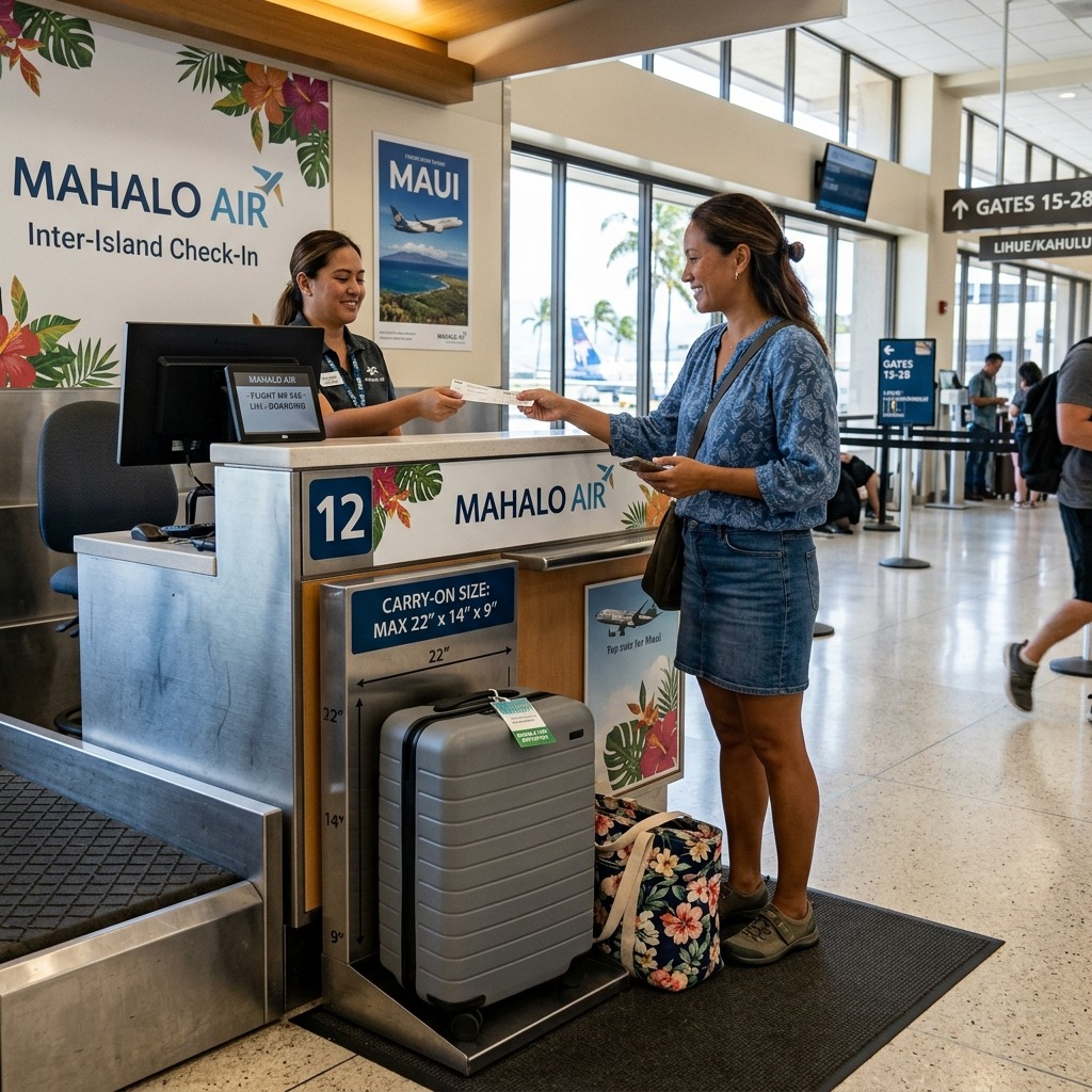 Mokulele Airlines Baggage Policy: Fees, Rules & Allowance (2026) Mokulele Airlines allows 2 free personal items (max 14.5″W × 12″H × 10″L, 15 lbs each). Checked baggage costs $20 for the 1st bag, $30 for the 2nd, and $50 for each additional bag. Heavy bags (51–70 lbs) incur a $35 surcharge. Sports equipment runs $35 per item. All fares are non-refundable, and cash is not accepted at any counter. Mokulele Airlines is Hawaii's go-to inter-island carrier, connecting Honolulu, Maui, Molokai, Lanai, the Big Island, Hana, Kapalua, and Waimea aboard its 9-passenger Cessna Grand Caravan aircraft. Operated under Surf Air Mobility the parent company that also owns Southern Airways Express Mokulele is one of the largest regional carriers in the U.S. What Is Mokulele Airlines' Carry-On (Personal Item) Policy? Mokulele Airlines does not offer a traditional overhead-bin carry-on. Instead, each passenger is permitted two free personal items, both of which must fit at your feet or on your lap during the flight. This is one of the most misunderstood aspects of Mokulele's baggage policy many travelers arrive expecting standard carry-on rules and are caught off guard. Personal Item Dimensions and Weight: Measurement Limit Maximum width 14.5 inches Maximum height 12 inches Maximum length (depth) 10 inches Maximum weight (each) 15 lbs Both items must stay within these limits. Because the Cessna Grand Caravan has no overhead compartments or under-seat storage, even items that meet the size requirements may be placed in the baggage compartment by agents at no extra cost if cabin space is tight. Practical tip: A standard backpack or small soft-sided bag fits comfortably within these dimensions. A rolling carry-on suitcase does not. What Are Mokulele Airlines' Checked Baggage Fees? Mokulele Airlines charges per checked bag, per person. The pricing scales with the number of bags you check, and the third bag onward travels on a space-available basis only meaning it is not guaranteed to make your flight. Checked Baggage Fee Breakdown: Bag Number Fee 1st checked bag $20 2nd checked bag $30 3rd bag or more (each) $50 (space available) Heavy bag (51–70 lbs) $35 + standard bag fee Sports equipment $35 per item Real-world cost example: A family of four, each checking two bags, would pay $20 + $30 = $50 per person, totaling $200 in baggage fees for the round trip before accounting for any overweight items. Important: Mokulele Airlines does not accept cash or checks at any airport counter. Payment must be made by Visa, Mastercard, Discover, American Express, or JCB. What Size Luggage Is Allowed on Mokulele Airlines? Mokulele Airlines enforces strict size and weight limits for both personal items and checked baggage. These limits are tighter than most major airlines due to the aircraft's compact cargo hold. Baggage Size and Weight Limits: Baggage Type Max Dimensions Max Weight Personal item (carry-on) 14.5″W × 12″H × 10″L 15 lbs Checked baggage 30″W × 14.5″H × 45″L 70 lbs Heavy baggage surcharge applies 51–70 lbs $35 + bag fee Maximum single item weight 70 lbs Items exceeding 70 lbs will not be accepted under any circumstances. Sports equipment, fishing poles, and irregular-shaped items longer than 6 feet are also rejected outright. If your surfboard bag, paddleboard, or fishing rod case exceeds 6 feet in length, plan an alternative shipping method. What Are the Rules for Sports Equipment and Special Items? Special and oversized sports items are not included in your standard baggage allowance. Each qualifies as a separate item with its own fee. Sports equipment subject to the $35 fee includes: Surfboards Bicycles (space-available only) Golf clubs Rifle and bow/archery cases Speargun equipment The $35 fee applies per item, up to 50 lbs. If a sports item weighs between 51 and 70 lbs, the $35 heavy baggage surcharge applies on top of the $35 sports equipment fee making it $70 total for a single heavy sports bag. Edge case to know: Bicycles are accepted on a space-available basis only. If you're traveling with a bike, there is no guarantee it will make your flight, even if you've paid the fee in advance. Can I Take My Ukulele as a Carry-On on Mokulele Airlines? Musical instruments including ukuleles, guitars, and violins are permitted on Mokulele Airlines, provided they fit within the personal item size limits (14.5″W × 12″H × 10″L, max 15 lbs). If the instrument fits these dimensions, it counts as one of your two free personal items at no extra charge. Here's where most travelers get tripped up: a soprano ukulele measures roughly 21 inches in length more than double the 10-inch depth limit for personal items. Even in a soft gig bag, it will not meet the personal item dimensions. In practice, this means most ukuleles must be checked as luggage at the standard $20 first-bag rate, or packed inside a checked bag if small enough. A very small ukulele (such as a sopranino) may technically fit within the dimensions, but confirm with Mokulele's customer care team at (808) 495-4188 before your flight to avoid surprises at check-in. How Do You Check In for Mokulele Airlines? Mokulele Airlines check-in works differently from what most travelers expect at larger airports. Here's exactly what to do: Arrive at least 30 minutes before departure if you have baggage to check. Unaccompanied minors must check in 45 minutes before departure with all required paperwork completed. Be at the boarding area at least 10 minutes before departure. Failure to do so classifies you as a no-show, and your seat may be reassigned to a standby passenger. No boarding passes are issued at Mokulele's Hawaii check-in counters. Agents escort passengers directly to and from the aircraft. Booking fee: Reservations made online at mokuleleairlines.com are free. Reservations made by phone incur a $25 fee per reservation. Because the Cessna Grand Caravan seats only 9 passengers and has no flight attendants, the boarding experience is more hands-on. Agents walk you out to the tarmac and load your belongings directly. Who Owns Mokulele Airlines? Mokulele Airlines is a subsidiary of Surf Air Mobility, the California-based regional air mobility company that acquired Southern Airways Express in 2023. Together, Southern Airways Express (serving the continental U.S.) and Mokulele Airlines (serving Hawaii) operate as sister brands under the Surf Air Mobility umbrella, making up one of the largest and fastest-growing regional airline networks in the United States. What Are the Rules for Traveling with Pets on Mokulele? Mokulele Airlines accepts domesticated cats and dogs in the cabin, subject to the following fees and conditions: Small/lap pets under 16 lbs: $35 per animal Large pets (16 lbs or more): Charged at the standard passenger fare One pet per flight (unless approved by the Pilot in Command) 48 hours advance notice required by calling (808) 495-4188 failure to notify may result in a $100 fee or denied boarding Pets and owners may not sit in Row 5 Combined weight of owner and pet may not exceed 350 lbs Tips for a Smooth Baggage Experience with Mokulele Airlines These practical steps address the most common pain points travelers face when flying Mokulele for the first time: Weigh everything before you arrive. The personal item limit of 15 lbs per bag is surprisingly easy to exceed with a laptop, camera gear, or dense clothing. Pack your medications and essentials in your personal item. Mokulele recommends keeping vital medicines in your carry-on. There are no onboard refrigerators, and checked bags go into the cargo hold. Book online, not by phone. Save $25 per reservation by booking at mokuleleairlines.com. Declare non-standard luggage early. Boxes, coolers, and containers require a liability release signed at check-in. Flag these items in advance. If connecting to a mainland or international flight, collect your bags at your Mokulele destination and re-check them at the connecting carrier. Mokulele does have interline partnerships with Hawaiian, Alaska, American, United, and JAL, but TSA screening requirements mean bags cannot be through-checked. Keep lithium-battery devices in your personal item, not in checked baggage. This applies to phones, laptops, and e-cigarettes. Frequently Asked Questions Does Mokulele Airlines charge for carry-on bags? No. Mokulele Airlines allows two free personal items per passenger. However, these must be small no larger than 14.5″W × 12″H × 10″L and no heavier than 15 lbs each. There are no overhead bins. What happens if my bag is overweight but under 70 lbs? Bags weighing between 51 and 70 lbs incur a $35 heavy baggage fee on top of the standard checked bag fee ($20 or $30 depending on bag number). Bags over 70 lbs are refused. Is the third checked bag guaranteed to travel on my flight? No. The third bag and any additional bags travel on a space-available basis only. If the aircraft is full or weight limits are reached, your extra bag may not make your flight. Can I bring a cooler on Mokulele Airlines? Yes, but coolers are classified as non-standard luggage. You must sign a liability release at check-in. Standard checked baggage fees apply based on weight and size. Does Mokulele Airlines allow surfboards? Yes, at $35 per item. Surfboards must not exceed 6 feet in length. Items longer than 6 feet are not accepted under any circumstances. Can I bring a car seat for my infant? Yes. FAA-approved infant and child seats are accepted. Bassinets, infant seats, and strollers are accepted as checked baggage at no extra charge and do not count toward your baggage allowance. Does Mokulele Airlines accept cash at the airport? No. Mokulele Airlines does not accept cash or checks at any airport counter. Only major credit cards (Visa, Mastercard, Discover, American Express, JCB) are accepted. Are portable oxygen concentrators (POCs) allowed onboard? Yes, FAA-approved POCs are permitted with a physician's statement at the gate. Mokulele does not provide or transport supplemental medical oxygen, so passengers must bring their own approved device. What is the baggage liability limit if my bag is lost or damaged? Mokulele Airlines' liability for lost, damaged, or delayed baggage is capped at $3,800. Claims must be reported promptly ideally within 1 hour of arrival at the airport counter. Can I book a same-day flight on Mokulele Airlines? Yes. You can book online up to 3 hours before departure, or at the airport ticket counter and by phone up to 2 hours before departure. Bookings within 2 hours of departure must be made at the airport. Meta data Meta title Mokulele Airlines Baggage Policy 2026: Fees, Limits & Rules Meta description Learn Mokulele Airlines baggage fees, carry-on size limits, checked bag costs, sports equipment charges, and travel tips before your 2026 flight.