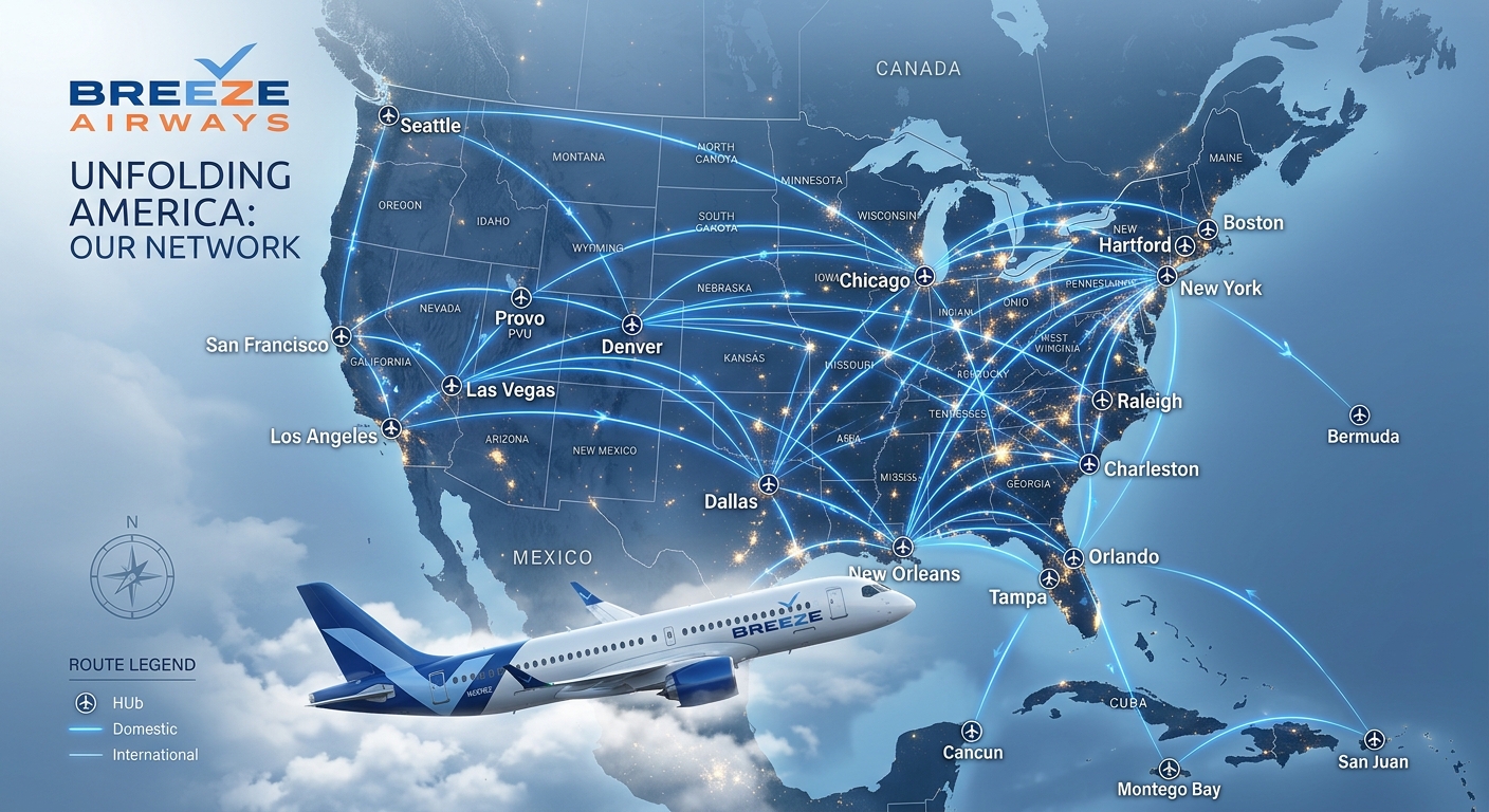 Where Does Breeze Airways Fly